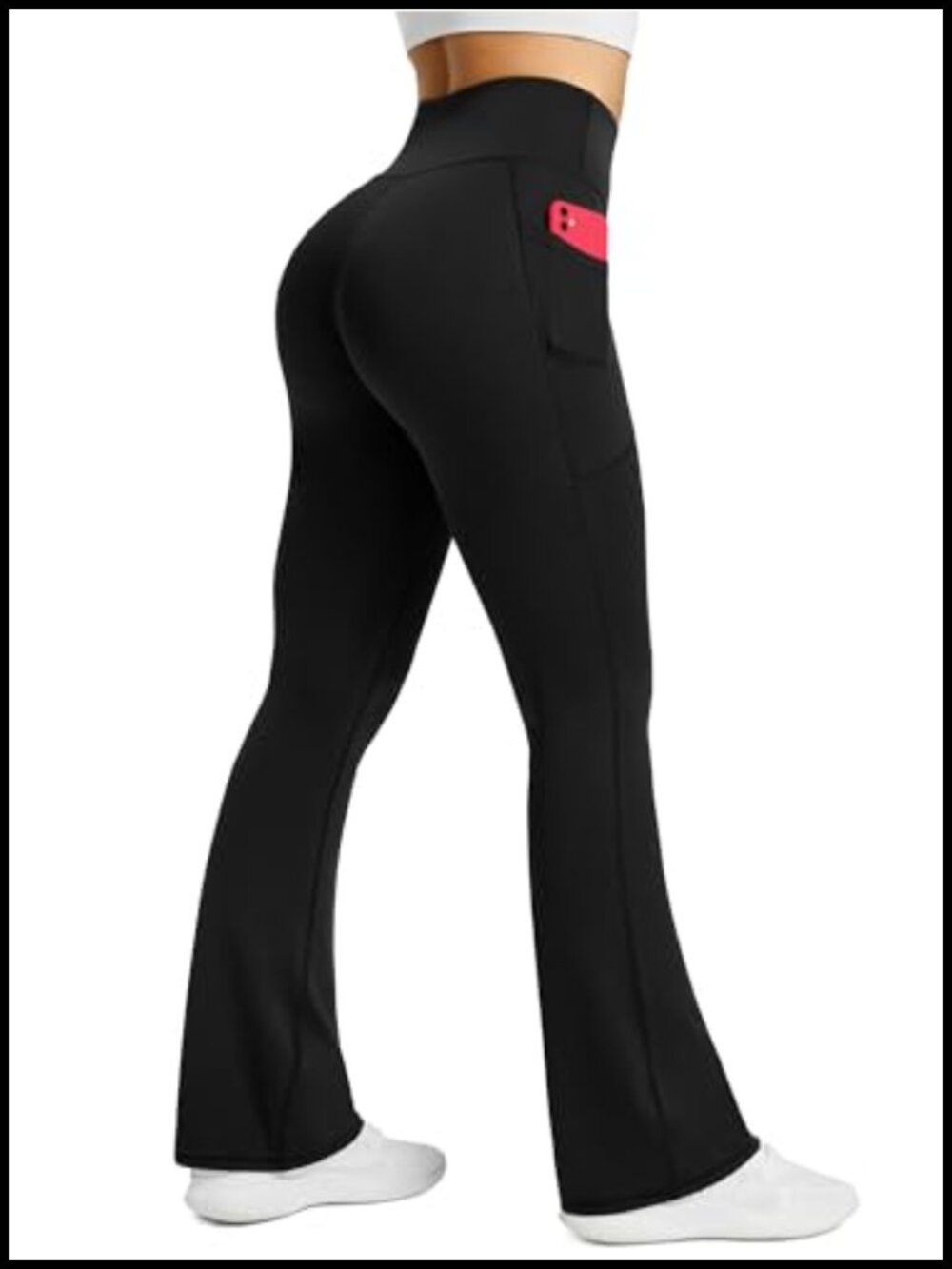Womens Flared Yoga Pants High Waist Bootcut Flare Leggings with Pockets Dress